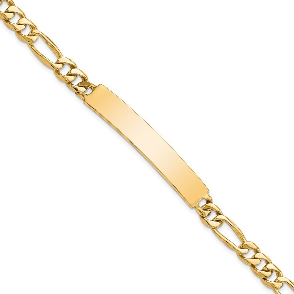 14k Yellow Gold Figaro Id Bracelet